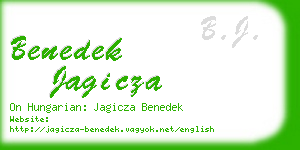 benedek jagicza business card